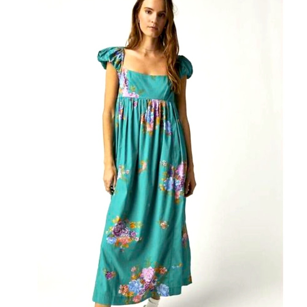 Free People Linda Lou Poplin Maxi Dress